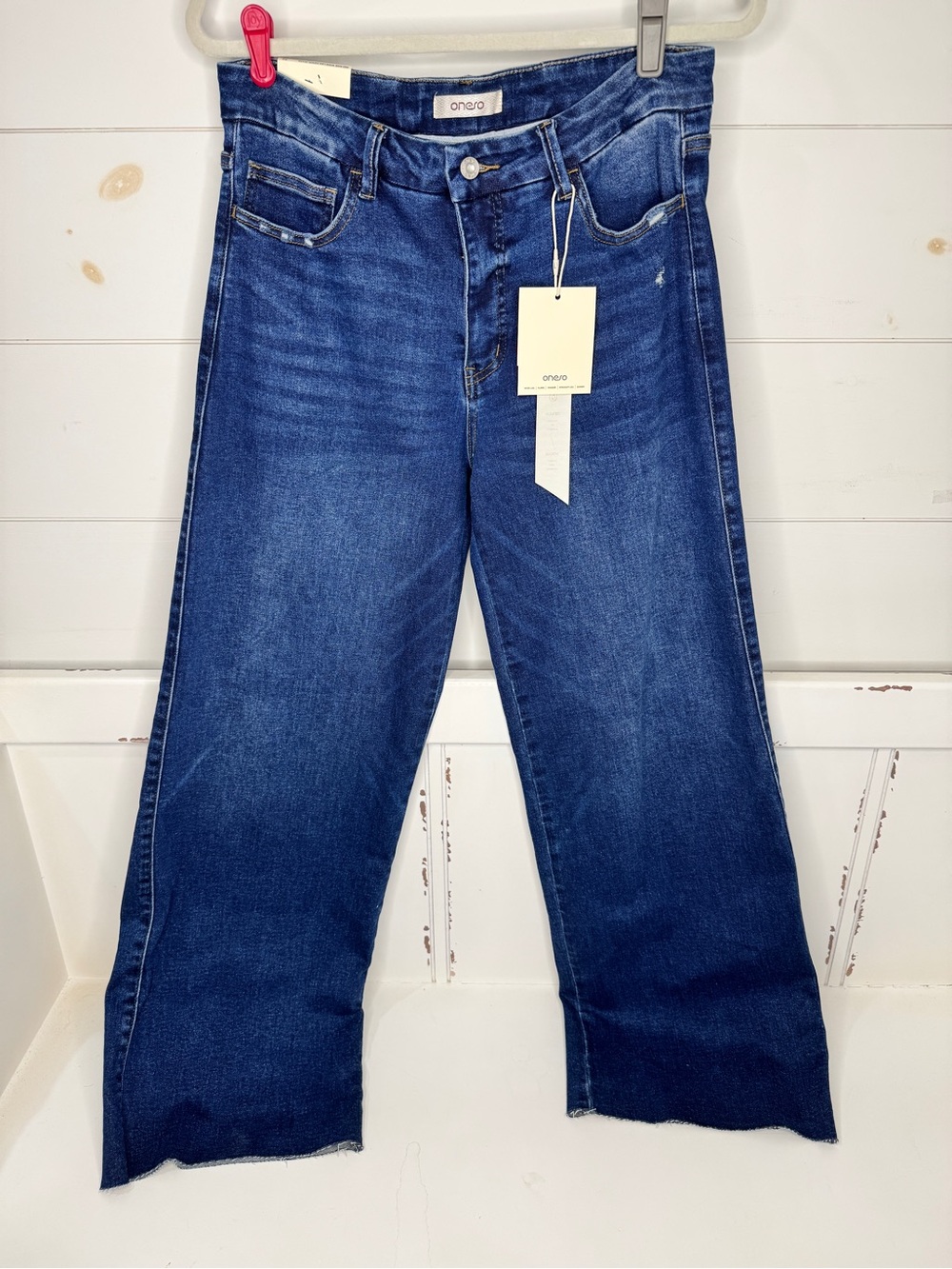 Onesole Women's Boot Cut Jeans - Dark Wash Blue